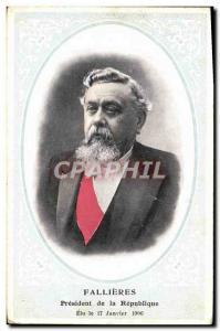 Postcard Old Fallieres President of the Republic