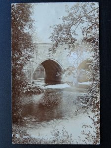 Derbyshire Bakewell ROWSLEY Bridge & Weir c1911 RP Postcard by J. Crowther
