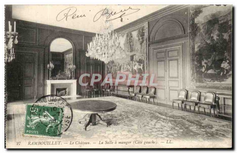Old Postcard Rambouillet Chateau La Dining Room