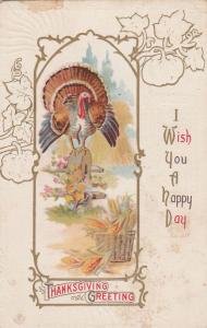 Thanksgiving Greetings - I Wish You a Happy Day - J. Herman - DB