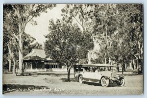 South Australia Australia Postcard Tourists in National Park Belair 1935