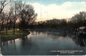 Postcard WATER SCENE Wichita Kansas KS AJ2062