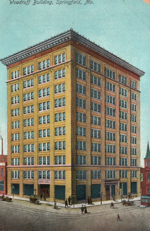 Vintage Postcard 1910's View of Woodruff Building Springfield Missouri MO