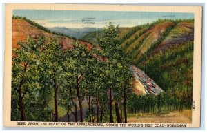 1942 The Appalachians Norseman Coal Advertising Duluth Minnesota MN Postcard