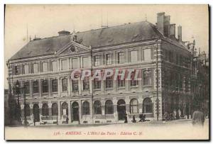 Old Postcard Amiens Post Hotel Post