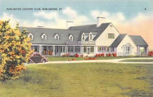 Burlington, VT Vermont   BURLINGTON COUNTRY CLUB   ca1940's Linen Postcard