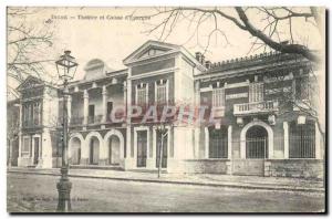 Old Postcard Digne Bank Theater and Caisse d & # 39Epargne