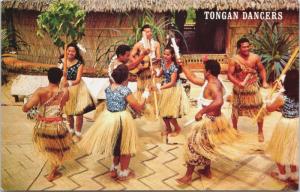 Tongan Dancers Polynesian Cultural Center Hawaii HI Unused Vintage Postcard E14 