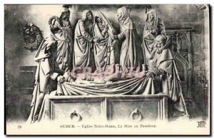 Semur Old Postcard Notre Dame Church Entombment