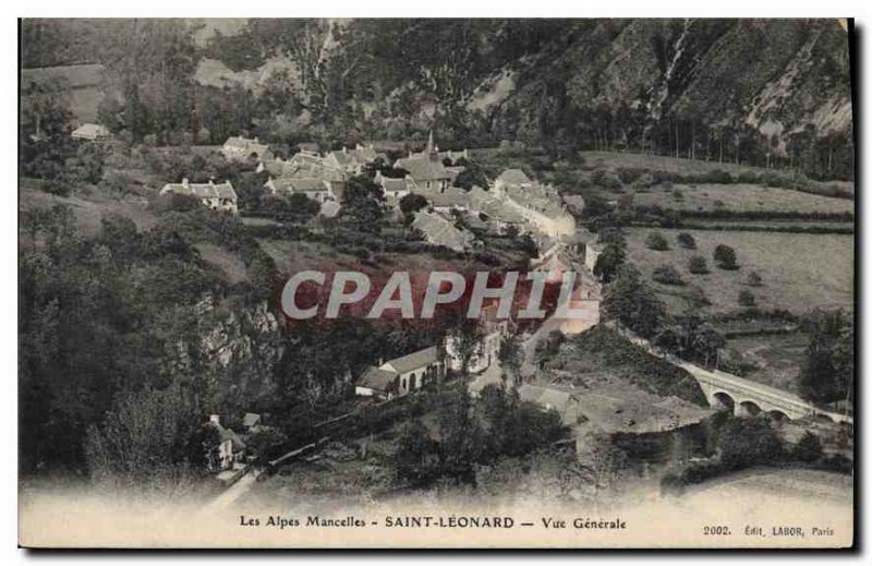 Old Postcard The Alps Mancelles Saint Leonard Vue Generale