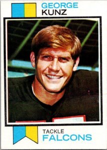 1973 Topps Football Card George Kunz Atlanta Falcons sk2497