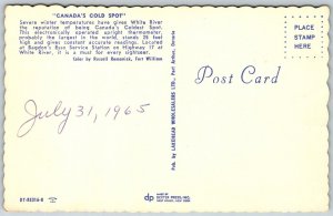 White River Canada 1960s Postcard White River Motel Coldest Spot In Canada