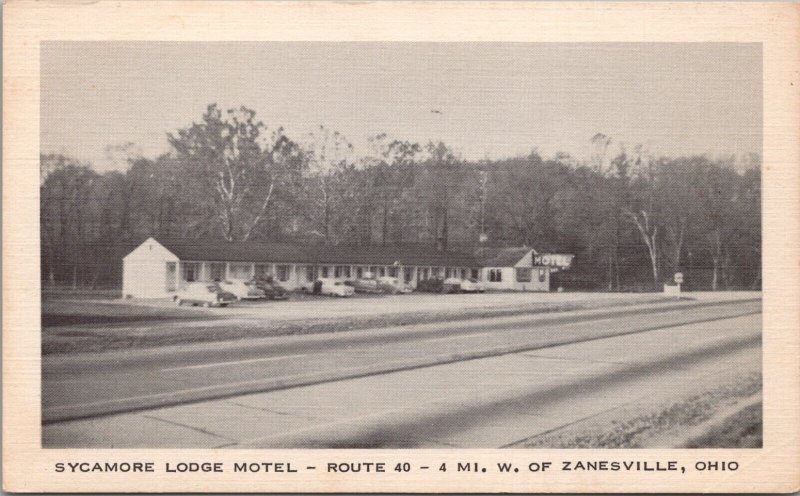 Sycamore Lode Motel Zanesville OH Postcard PC494
