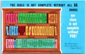 B-101162 The Bible Is Not Complete Without All 66 Books - Invitation Card