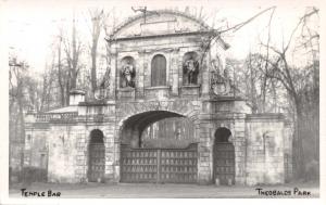 HERTFORDSHIRE UK~TEMPLE BAR THEOBALDS PARK~J T LINCE OR LINGE PHOTO POSTCARD