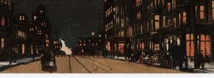 1907-1915 Scranton PA Wyoming Avenue at Night Street People RARE DB Postcard