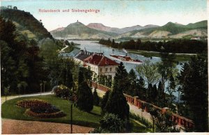 Germany Rolandseck und Siebengebirge Vintage Postcard C365