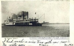 Quincy Steamboat, Ship 1907 postal used 1907