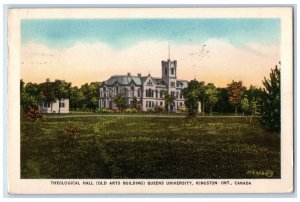 1947 Theological Hall Queens University Kingston Ontario Canada Postcard 