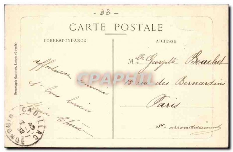 Cadillac sur Garonne Old Postcard Old castle of Duke & # 39Epernon