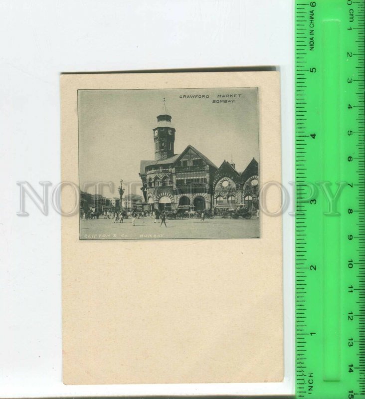 439692 INDIA Bombay Crawford market Vintage Clifton postcard