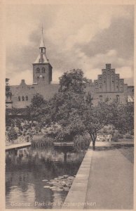 Odense Parti Fra Klosterparken Denmark Old Postcard