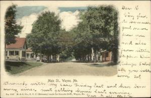 Wayne ME Main St. c1905 Postcard