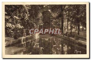 Postcard Old Paris Small Tables Fontaine Medicis one of the prettiest corners...