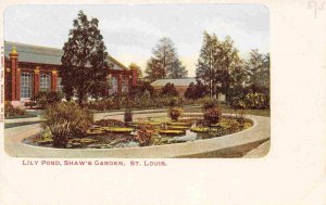 Lily Pond Shaw's Garden St Louis Missouri 1907c postcard