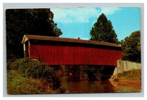 Vintage 1961 Postcard Johnson's Mill Bridge Dutch Country Marietta Pennsylvania