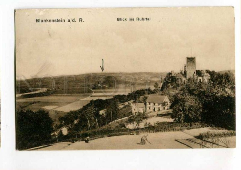 289546 GERMANY Blankenstein 1909 RPPC railway postmark TRAIN Vohwinkel-Hagensweg