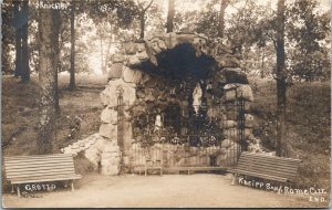 AZO RPPC Real Photo Postcard IN Rome City Kneipp Sanitarium Grotto ~1910 M40