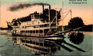 Postcard Steamer Betsy Ann on the Mississippi River