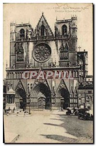 Postcard Old Lyon Primatial Church St Jean St Jean Baptiste Fontaine