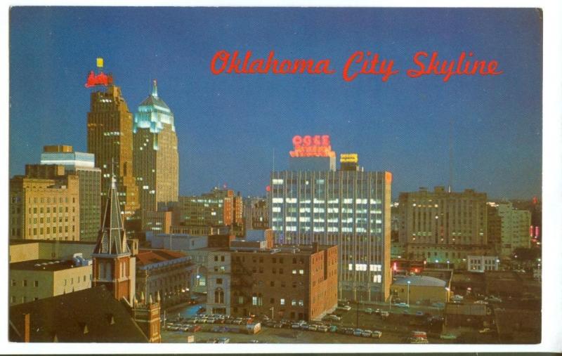 Oklahoma City, Skyline view of the Capital City, 1960s used 