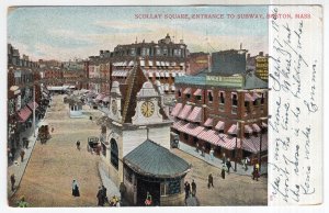 Boston, Mass, Scollay Square, Entrance To Subway