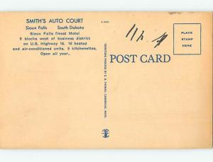 Linen SMITH'S AUTO COURT MOTEL Sioux Falls South Dakota SD M6267