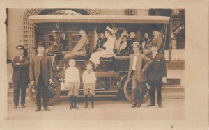 RPPC DENVER COLORADO OMNIBUS & CAB CO. ADVERTISING REAL PHOTO POSTCARD (c. 1930)