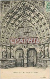 Old Postcard Cathedral of Reims Le Petit Portal