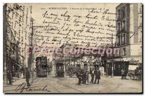 Postcard Old Aubervilliers Avenue of the Republic