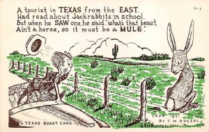 Artist CM Rodgers Texas Boast Cards - Comic, Texas TX  