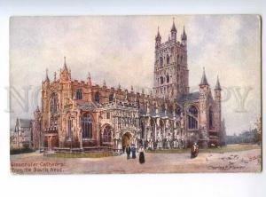 235804 UK Charles FLOWER Gloucester Cathedral Vintage TUCK PC