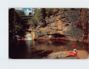 Postcard The Pool & Sentinel Pine Bridge, Franconia Notch, Lincoln, N. H.