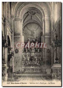 Postcard Old Ste Anne d'Auray inside the Basilica Organ Choir