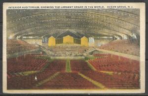 New Jersey, Ocean Grove - Interior Auditorium - Largest Organ - [NJ-010]