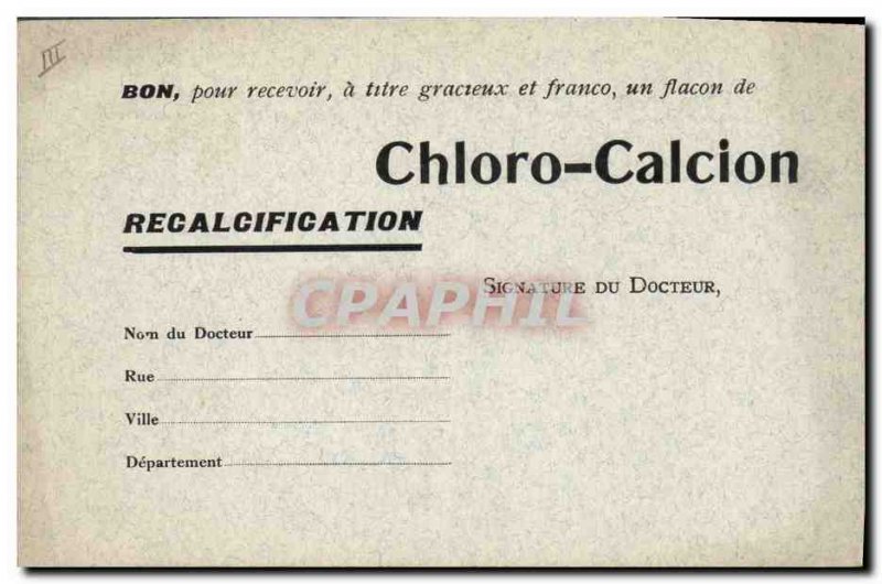 Postcard Old Advertisement Laboratories Chloro Calcion Street Bernardine Pari...