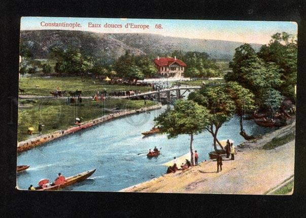 049245 TURKEY CONSTANTINOPLE Fresh waters of Europe Vintage PC