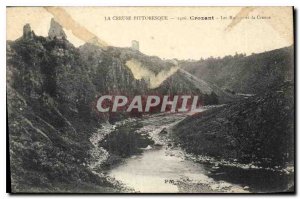 Postcard Old Picturesque Creuse Crozant Ruins and Creuse