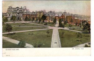 Queen Square, St John, New Brunswick, Used 1907, Warwick,