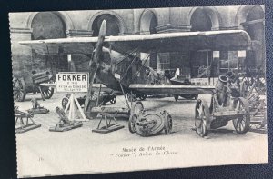 Mint France Real Picture Postcard Army Museum Fokker Hunter Airplane